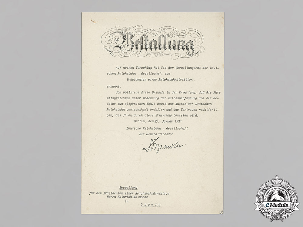 germany,_imperial._a_collection_of_appointment_documents_signed_by_wilhelm_ii,_king_of_prussia_c18-022315