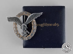 Germany, Luftwaffe. A Luftwaffe Pilot’s Badge In Its Presentation Case, Named Example, By F.w. Assmann