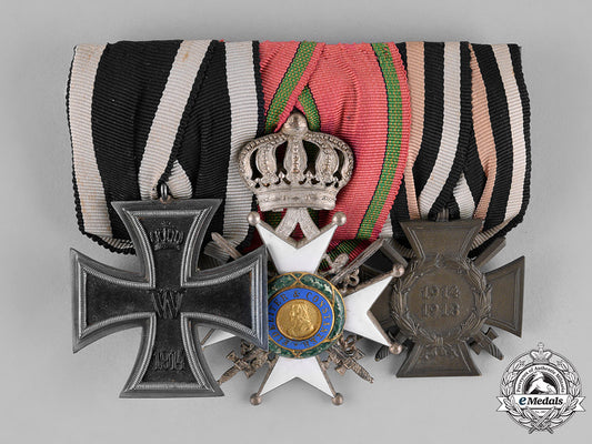 saxony-_ernestine._a_three_piece_medal_bar_with_a_house_order_knight’s_cross_c18-022814