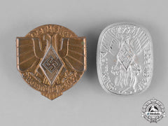 Germany. A Grouping Of Two Hj Festival Of Youths Badges