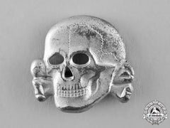 Germany, Ss. A Second Pattern (1934-1945) Visor Skull By Overhoff & Cie, Lüdenscheid