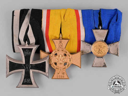 lippe._a_prussia-_lippe_medal_bar_with_three_medals,_awards,_and_decorations_c18-023341