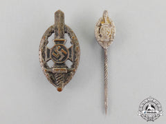 Germany. Two NSKOV Membership Badges And Stick Pins