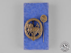 Germany. A Cased Horse “Driver” Badge, Bronze Grade, With Its Miniature, By L. Christian Lauer