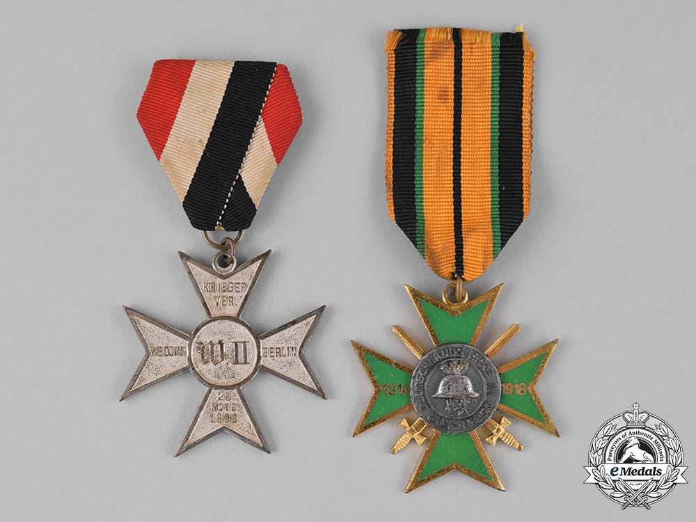 germany,_weimar_republic._a_grouping_of_two_veteran’s_association_long_membership_crosses_c18-024595