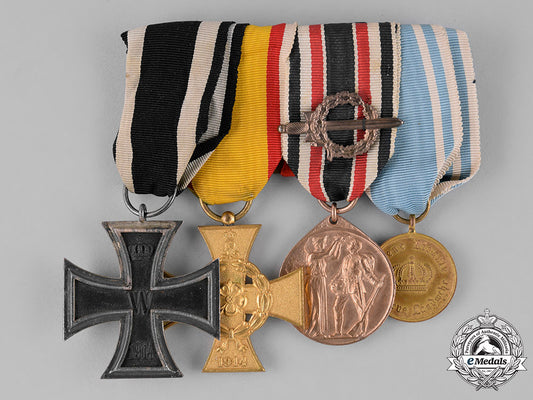 lippe._a_prussian-_lippian_medal_bar_with_four_medals,_awards,_and_decorations_c18-024605