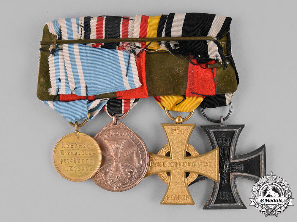 lippe._a_prussian-_lippian_medal_bar_with_four_medals,_awards,_and_decorations_c18-024606
