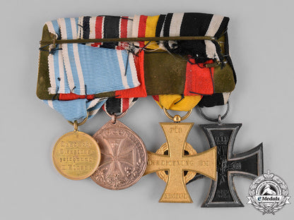 lippe._a_prussian-_lippian_medal_bar_with_four_medals,_awards,_and_decorations_c18-024606