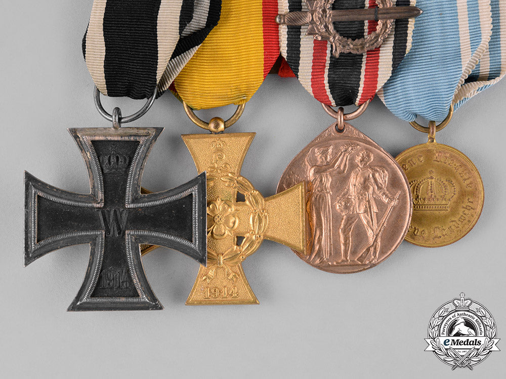 lippe._a_prussian-_lippian_medal_bar_with_four_medals,_awards,_and_decorations_c18-024607