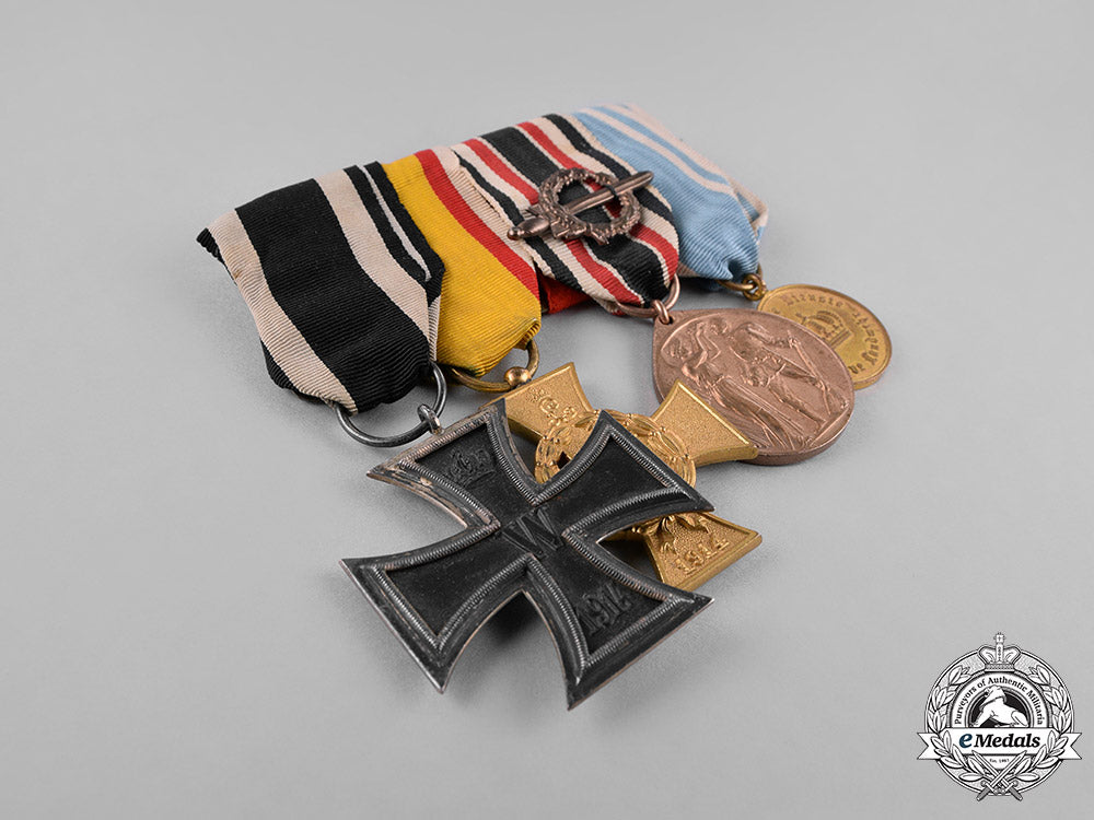 lippe._a_prussian-_lippian_medal_bar_with_four_medals,_awards,_and_decorations_c18-024609