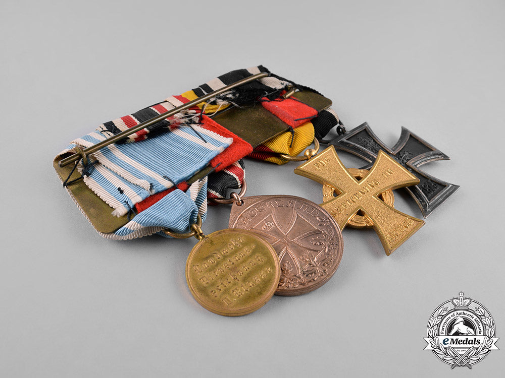 lippe._a_prussian-_lippian_medal_bar_with_four_medals,_awards,_and_decorations_c18-024610