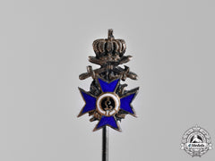 Bavaria, Kingdom. An Order Of Military Merit, Third Class With Crown And Swords Miniature Stick Pin