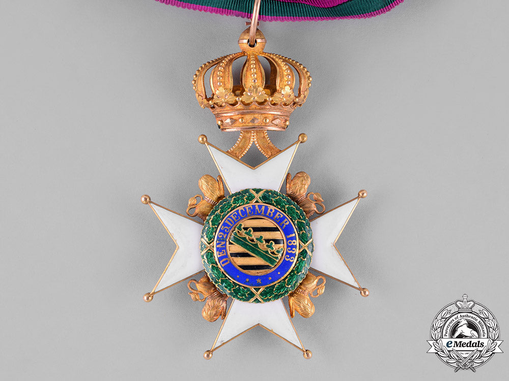 saxe-_gotha/_altenburg_ernestine._an_ernestine_house_order_in_gold,_commander_cross,_c.1900_c18-026758