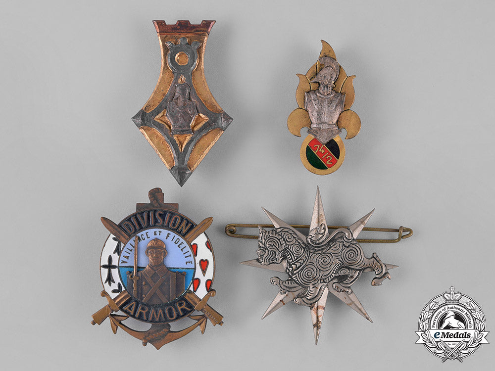 france,_republic._sixteen_overseas_service_french_military_insignia_badges_c18-026987_1