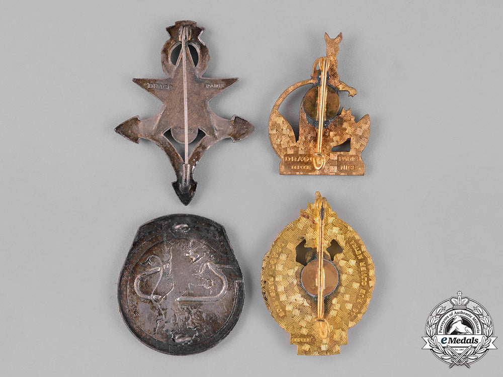 france,_republic._sixteen_overseas_service_french_military_insignia_badges_c18-026992_1