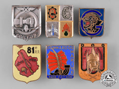 France, Republic. Sixteen Overseas Service French Military Insignia Badges