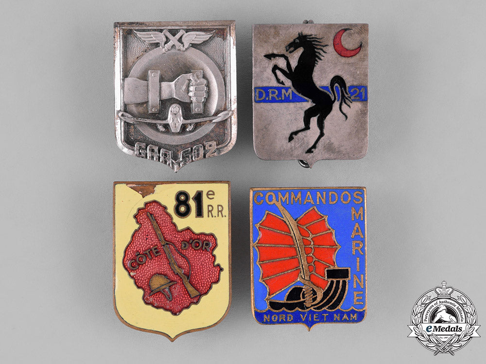 france,_republic._sixteen_overseas_service_french_military_insignia_badges_c18-027001_1