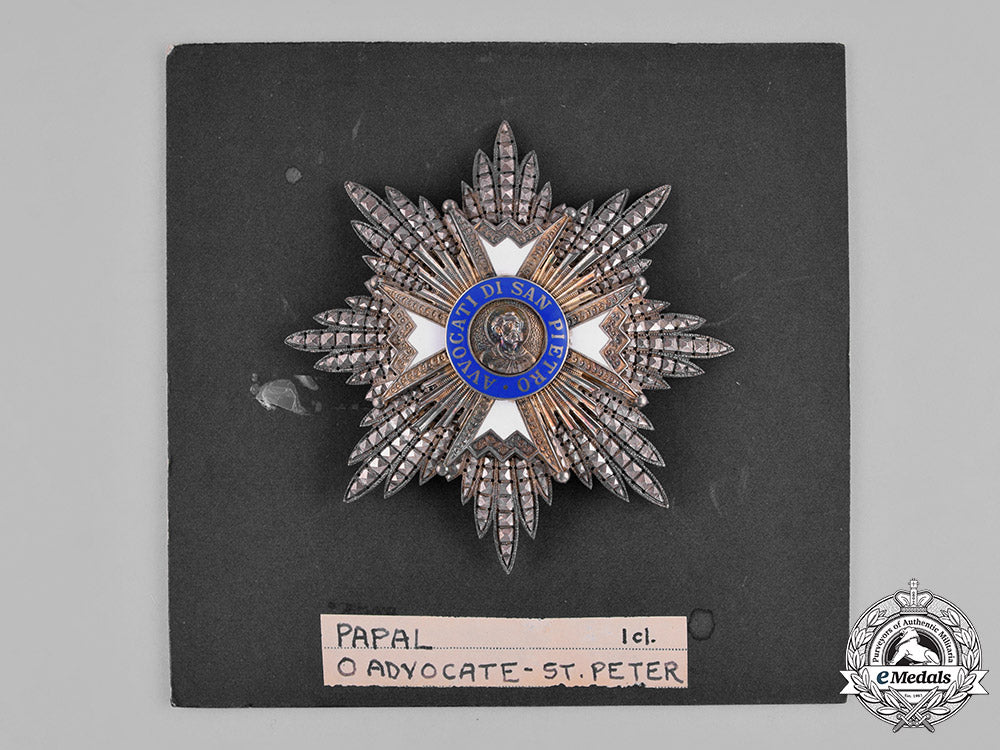 vatican._an_order_of_the_advocates_of_st._peter,_commander's_star,_c.1900_c18-027647