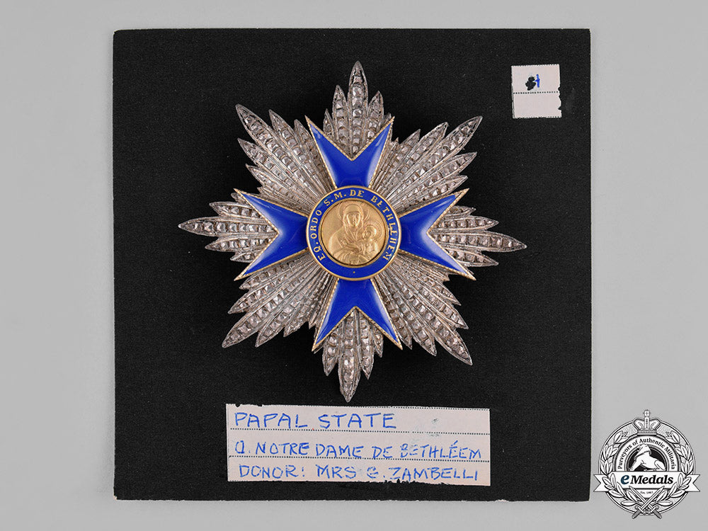 vatican._an_order_of_our_lady_of_bethlehem,_grand_officer's_star,_by_gardino_and_cravanzola,_c.1930_c18-027673