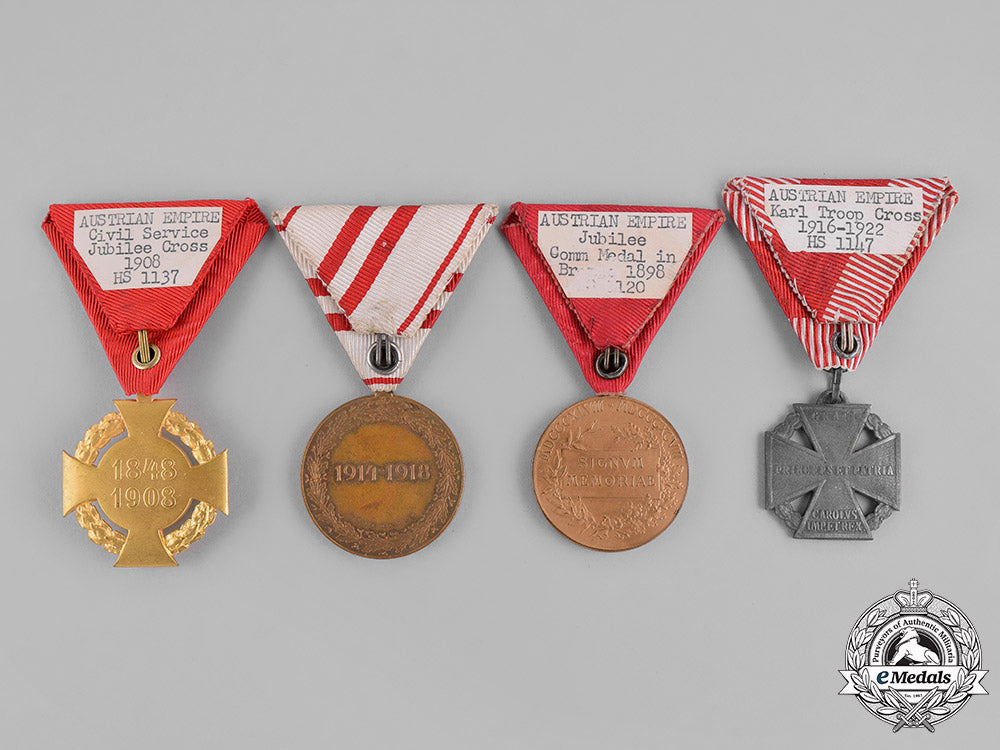 austria,_empire._four_medals,_awards,_and_decorations_c18-027775