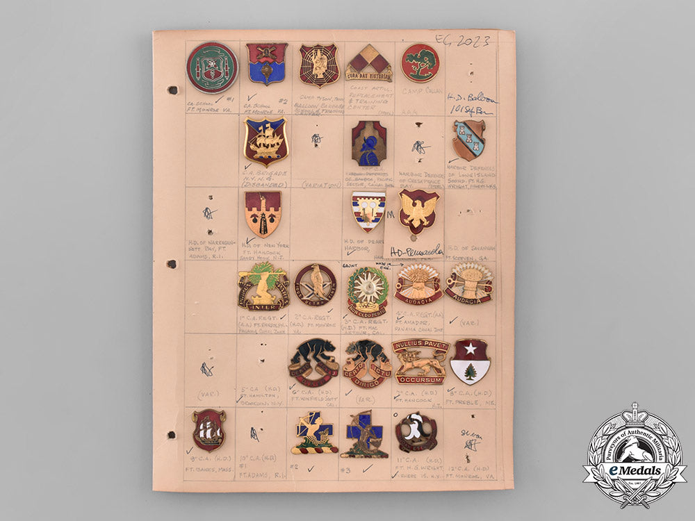united_states._fifty-_eight_coast_artillery_and_anti-_aircraft_military_insignia_badges_c18-027997