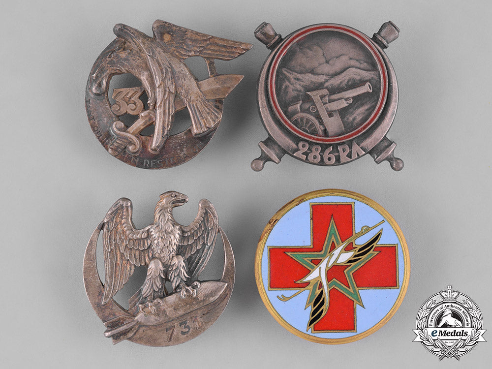 france,_republic._sixteen_french_overseas_military_insignia_c18-028853_1