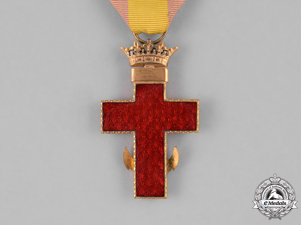 spain,_franco_period._an_order_of_naval_merit,_i_class_cross,_red_distinction,_c.1950_c18-029281