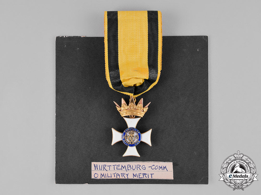 württemberg,_kingdom._a_military_merit_order_in_gold,_knight’s_cross,_c.1865_c18-029345