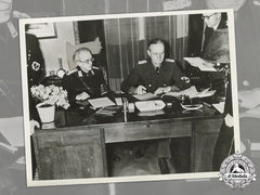 Germany, Nsdap. A Period Us Press Photo Of Treaty Of Slovakia Becoming German Protectorate, 1939