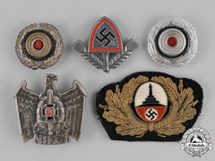 Germany. A Grouping Of Third Reich Period Organization Cap Badges
