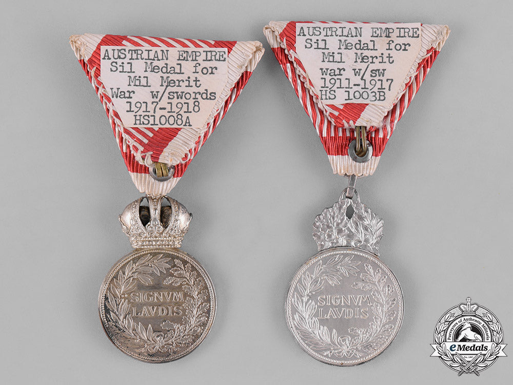 austria,_empire._two_silver_bravery_medals_c18-030560