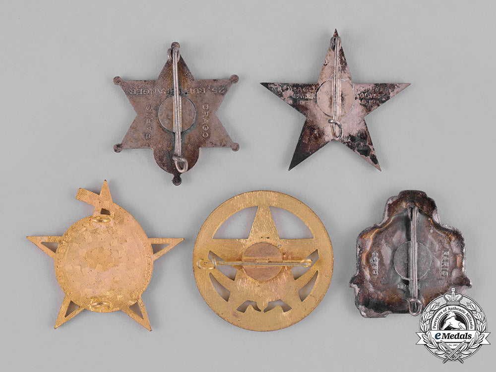 france,_republic._sixteen_french_overseas_military_insignia_badges_c18-030660