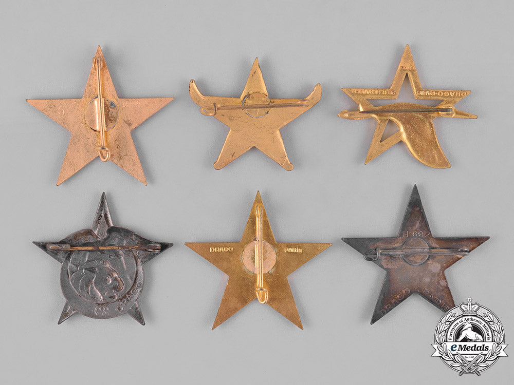 france,_republic._sixteen_french_overseas_military_insignia_badges_c18-030664