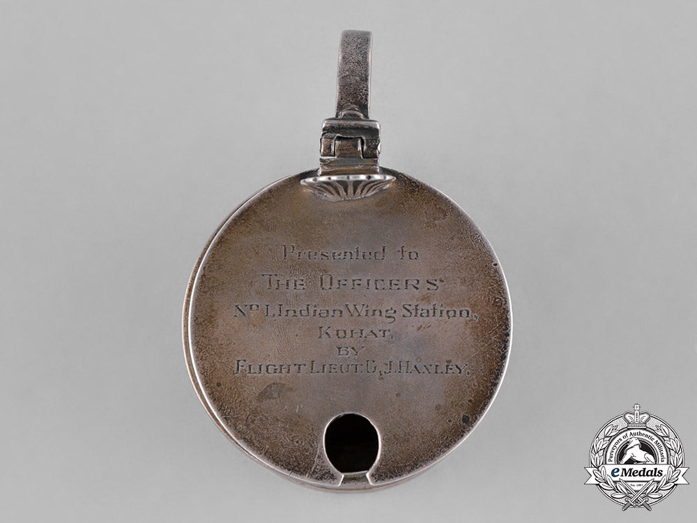 united_kingdom._second_world_war_medals_and_miniature_tankard_presented_by_flt_lt._hanley_to_kohat_officers,_c.1934_c18-030877