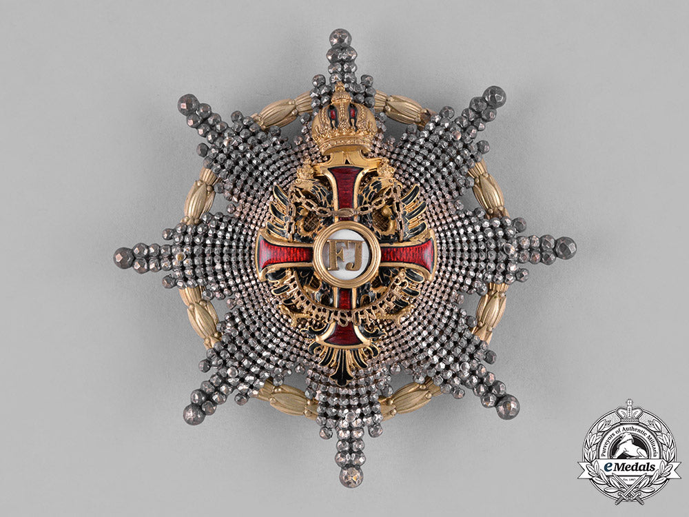 austria,_empire._an_order_of_franz_joseph,_commander’s_star_with_war_decoration,_by_v.mayer’s,_c.1917_c18-031244