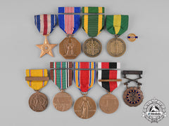 United States. A Lot Of Nine Medals & Campaign Awards, C.1946