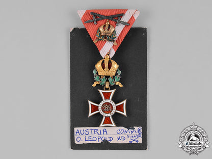 austria,_empire._a_leopold_order,_knight’s_cross_with_swords,_war_decoration,_and_small_decoration,_by_rothe,_c.1916_c18-031399