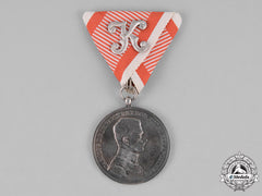 Austria, Empire. A Silver Bravery Medal, Ii Class, With Officer's Decoration