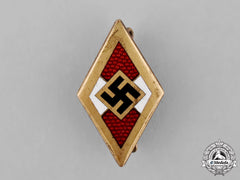 Germany, Hj. A Large Golden Honour Badge, Numbered 9266, By Franz Otto