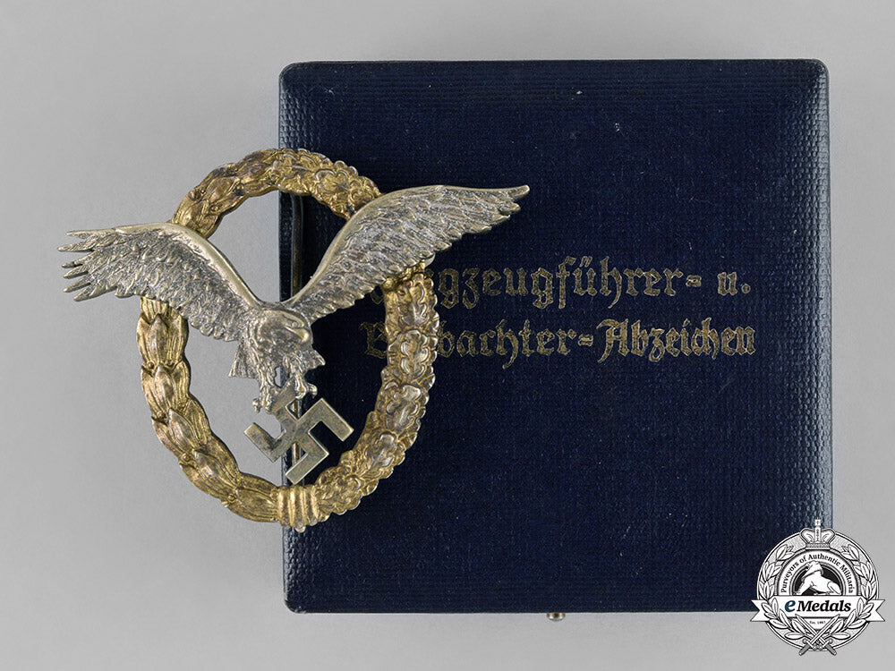 germany,_luftwaffe._a_superb_combined_pilot&_observer_badge_with_case,_by_c.e._juncker_c18-031673