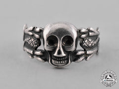 Germany, Weimar. A Silver Freikorps Totenkopf Ring