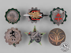 France, Republic.sixteen Military Moroccan Overseas Service Regimental Badges