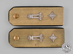 Yugoslavia, Kingdom. An M39 Royal Yugoslav Army Pair Of Shoulder Boards, King's Guard Lieutenant