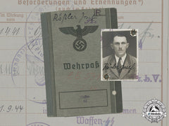 Germany, Luftwaffe/Ss. A Wehrpaß To Luftwaffe Signals Obergefreiter, Later Ss-Totenkopf Guard In Kzs Mittelbau And Sachsenhausen