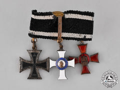 Germany, Imperial. A Saxon Albert Order Miniature Boutonniere
