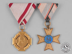 Austria And Bavaria, Kingdoms. A Pair Of Commemorative Medals