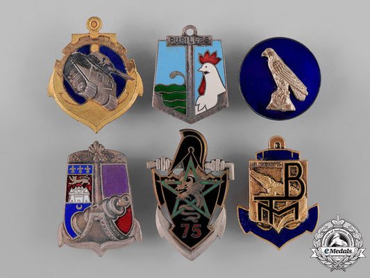 france,_republic._sixteen_naval_service_insignia_badges_c18-034806