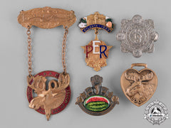 United States.  Eight Association Badges & Insignia