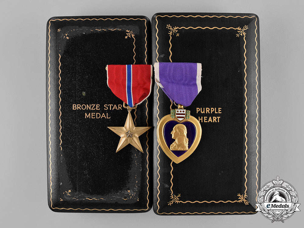 united_states._a_second_war_bronze_star_medal_and_purple_heart,_to_walter_george_schacht,_united_states_army,_wounded_during_the_battle_of_metz,_october1944_c18-034838