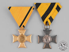Austria. Two Austrian Military Long Service Decorations